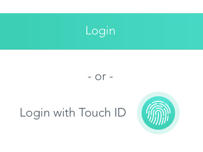 Touch ID id login touch touch id