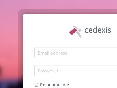 Potential Portal Login for Cedexis login ui web web design