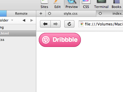 Dribbble CSS icon/button button coaches loupe css dribbble html icon