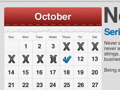 Calendar In Action calendar design implemented personal project site web work