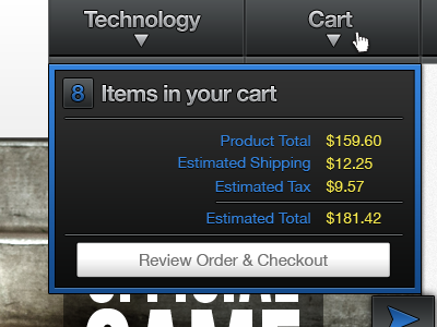 Cart Pop Up cart checkout design hover popup shopping site web website