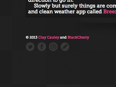 BlackCherry Mini Footer blackcherry design freelance web