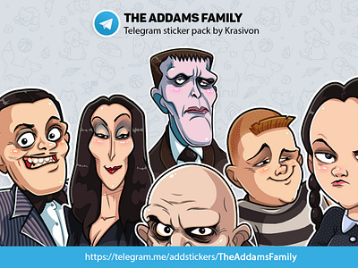 Stcikers : The Addams Family