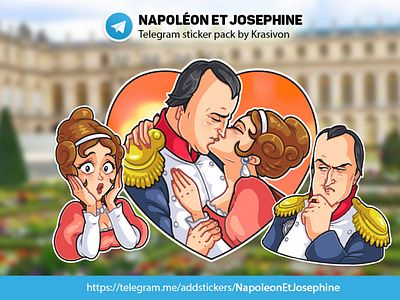 Stickers : Napoléon et Josephine josephine love napoleon sticker stickers