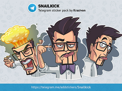 Snailkick. Telegram Stickers