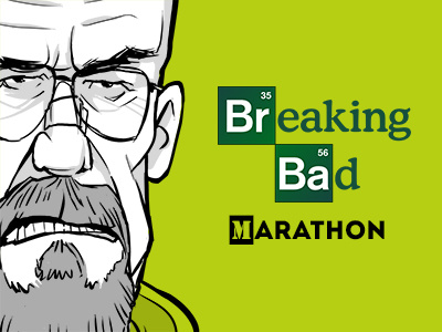 Breaking Bad Marathon brba breaking bad caricature gus fring heisenberg jesse pinkman walter white