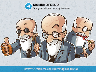 Sigmund Freud. Telegram Stickers