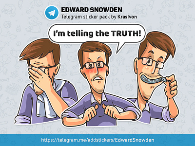 Stickers : Edward Snowden caricature edward snowden snowden sticker stickers