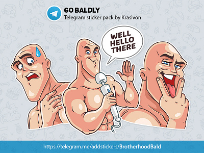 Stickers : Go Baldly bald brazzers caricature johnny sins porn pron sticker stickers