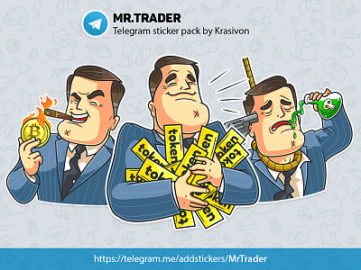 Stickers : Mr.Trader bitcoin blockchain btc crypto eth etherium sticker stickers trader