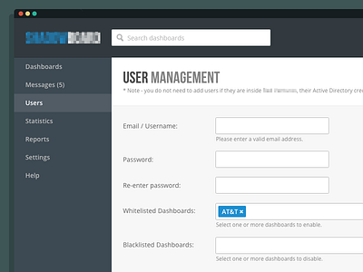 Dashboard Admin UI - User Management dashboard flat form list ui webapp