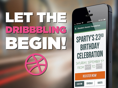 Let the Dribbbling Begin! debut mobile web app msu sparty