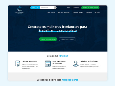 Skill Connect Freelancer design graphic design landing page ui ux web website