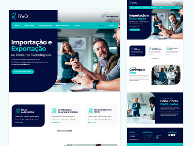 Rivo Global design graphic design landing page ui ux website