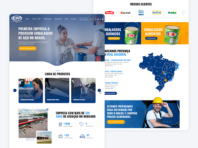 CMP Embalagens design graphic design landing page ui ux web website