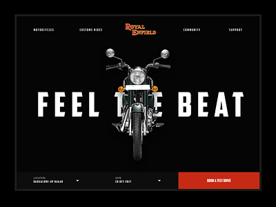 Re bike bike love blacktheme classic concept design discover rebranding royal enfield uiux visual design web design