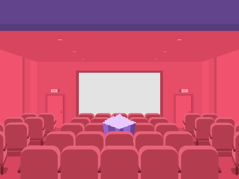 Movie time! bomb cartoon character cinema gif illustrator loop movie