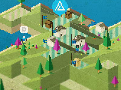 Reprisal game graphics islands pixel retro