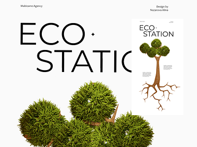 UX/UI design: ECOSTATION 3d blender branding design eco figma graphic design javascript minimal natural typography ui uiux web webdesign webflow website