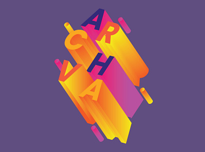 ARCHVA 3d design graphic design illustration logo