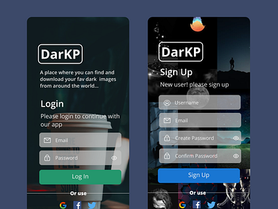 Login and Sign Up UI/UX design(Daily UI design #001)