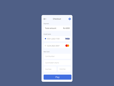 Credit card payment(Daily UI #002) ui