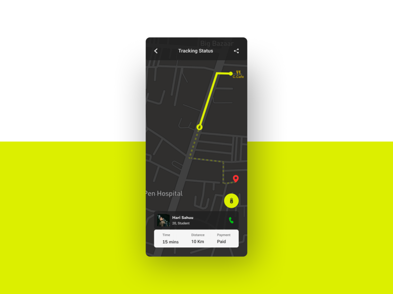 Daily UI 20 Location Tracker by Arup Kumar Behera on Dribbble