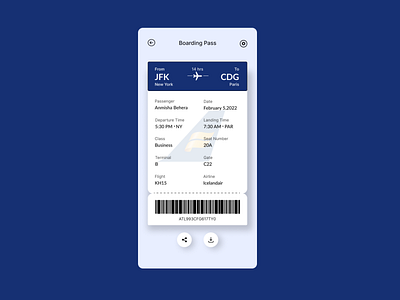 Daily UI 24 - Boarding Pass