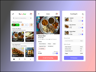 Restaurant Menu App Design app design ui ux