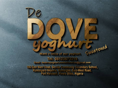 De Dove Yoghurt Mockup Design design graphic design logo mockup photoshop