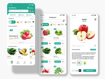 Hasil Kebun - Groceries Mobile App by Muhammad Fajar Teguh Putra on ...