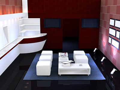 Interior Designer Disco Room 3d modelling rendering