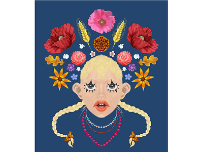 A symbolizm of Ukrainian wreath adobe photoshop character design digital design digital illustration folk culture graphic design illustration ukrainian artist ukrainian artistry
