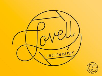 Lovell Photography branding lettering logo photography