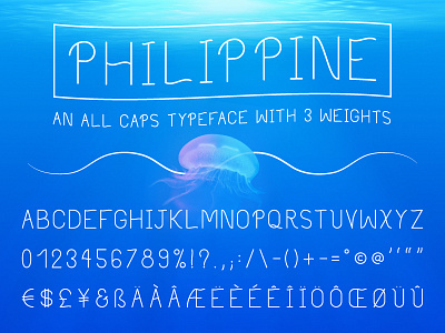 Philippine Typeface font lettering sans serif typeface typography wavy