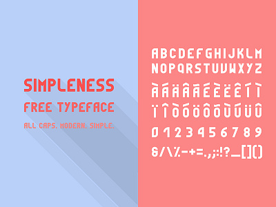 Simpleness Typeface bauhaus font free freebie minimalist simple simplicity typeface