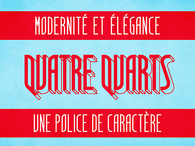 Quatre Quarts - free font art deco condensed display font free french quatre quarts sans serif typeface typography