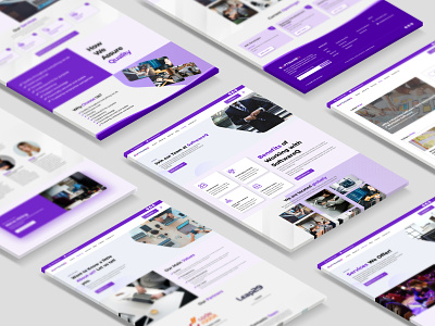Software Company Website Redesign branding business company design graphic design it landing purple software ui
