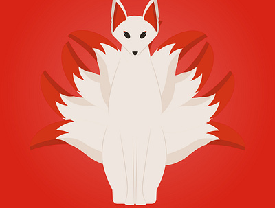 Kitsune branding design graphic design illustration logo vector