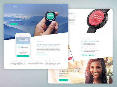 Asthma Wearable Landing Page