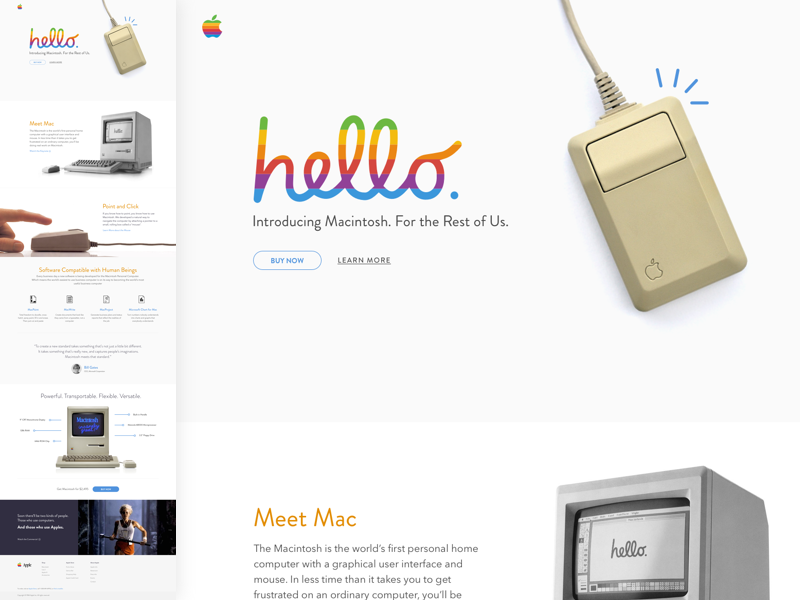 Throwback 1984 Macintosh Landing Page landing page steve jobs throwback lp apple macproject macwrite macpaint 1984 macintosh mac retro