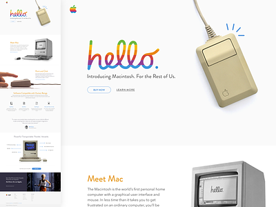 Throwback 1984 Macintosh Landing Page 1984 apple landing page lp mac macintosh macpaint macproject macwrite retro steve jobs throwback