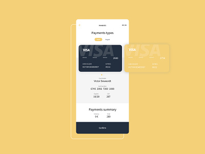 Daily Ui Challenge 002 - Card payment app card checkout daily ui design mobile ui ui ux design