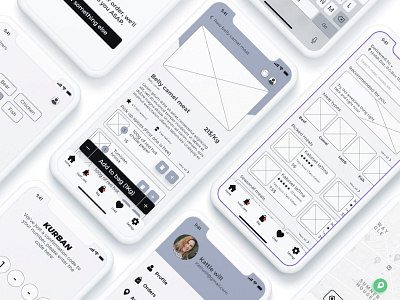 Kurban - ecommerce mobile app ecommence ecommerce app mobile mobile app mobile design tunis tunisia wireframe wireframes wireframing