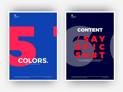 Posters - Colors & content-