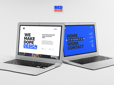 Redblue Website clean flat minimal redblue tunis website