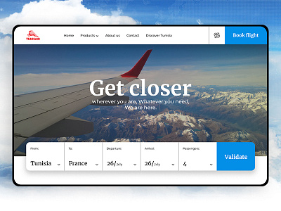 Tunisair - Website redesign airport book bookie booking car flight hotel motel plane re design redesign rent travel tunis tunisair tunisia website