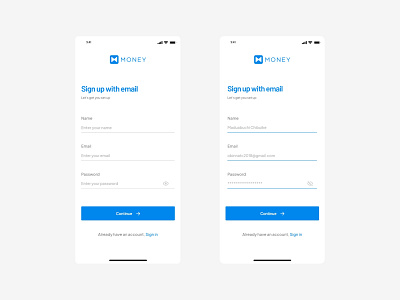 Sign up screen app appdesign design productdesign signin signup ui ux