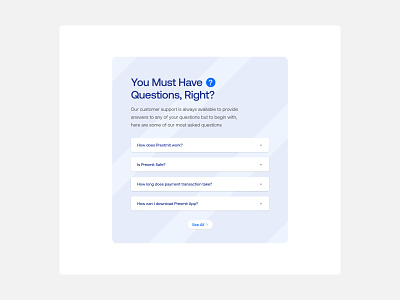 Frequently Asked Questions (FAQs) design faqs landingpage productdesign ui ux visualdesign web webdesign