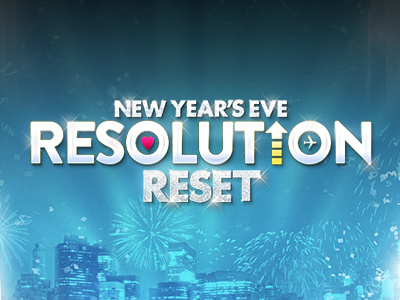 New Year's Eve - Resolution Reset app brass creative design direction facebook html5